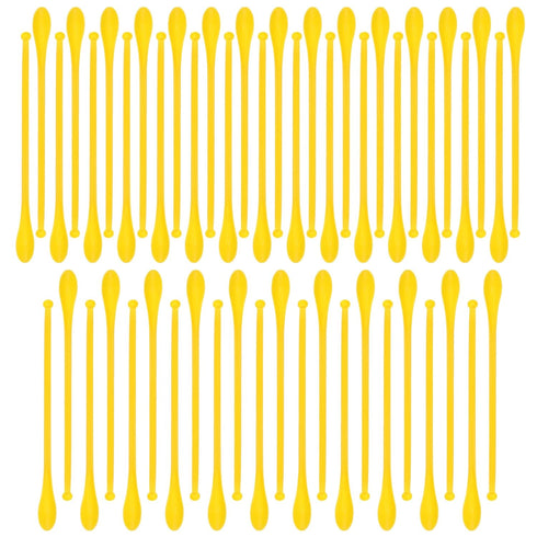 SOLUSTRE 50Pcs Plastic Micro Scoops Laboratory Mini Scoops Measuring Spoons Long Handle Experiment Sampling Lab Capsule Spatula for Cosmetic Powder, Random Color