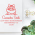 Portable Peeking Norwegian Forest Cat Address Stamp for Thank You Cards -