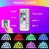 41ft 20 Dimmable Bulbs+80 Remote,IP65 Outdoor String Lights LED Beads,RGB Patio Lights with Waterproof Shatterproof