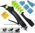 5 in 1 Caulking Tool, Silicone Grout Removal Tool, Sealant Finishing Tool with 6 Silicone Pads, Adhesive Scraper Kit