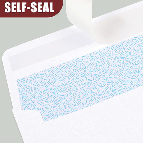 Joyberg 72 Packs #10 Business Envelopes, Self Seal Security Envelopes, Peel and Seal Closure, White, 26LB