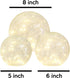 Crackle Globe LED Lamp, Battery Operated Lighted Glass Orb for Christmas Decoration, Gold Mercury Glass Ball Light for