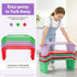 LIWBYYG 6 Pcs Kids Lap Desk Tray, Plastic Breakfast Lap Desk Trays with Side Pockets and Slot Portable Lap Bed Table