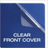 Oxford Linen Clear Front Report Cover, Navy, Letter Size, 5 per Pack