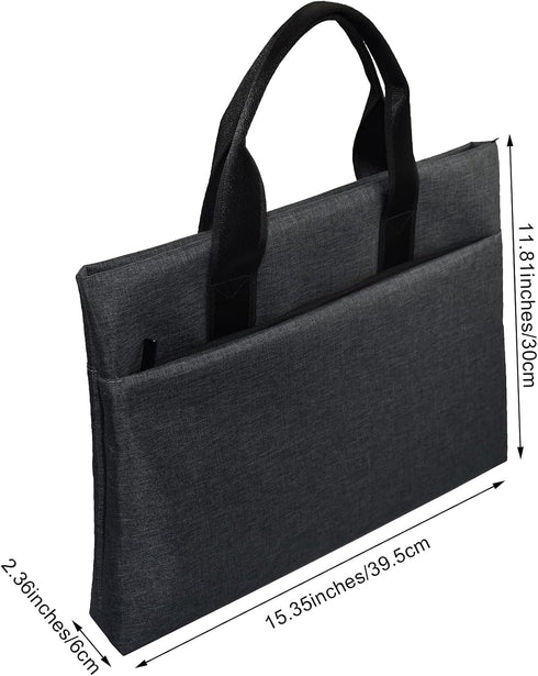 enyuwlcm Oxford Document Bag with Handle, Meeting Office School Organizer Handbag Briefcase for Paper Files, 1 Pack