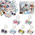 Juvale 40-Pack Small Cute Binder Clips - 1.5 x 0.75 in Multicolor Floral Design, Durable Iron Clips for Document