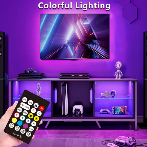 Bvokon 16.4ft 45-75 Inch LED Lights for TV Backlight, RGB LED Light for TVs, Music Sync Bluetooth APP/RF Remote Control