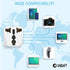 UK to US Travel Adapter, India to US Plug Adapter, Unidapt 2-Pack, Universal to American Outlet