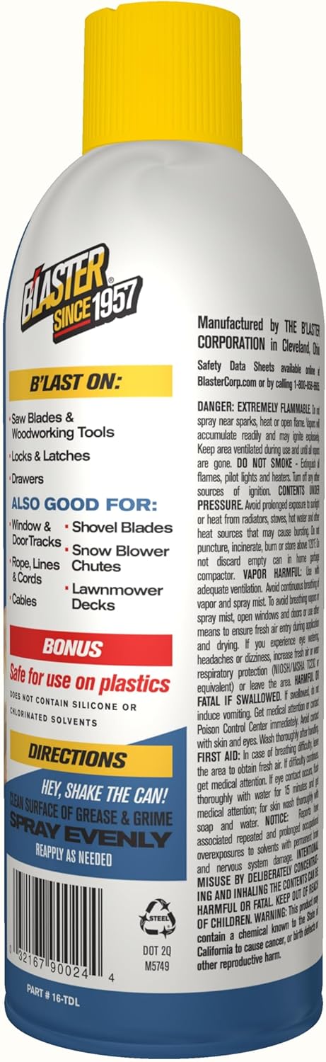 6-16-TDL 9.3 oz., Pack 6 B'laster Advanced Dry Lube with Teflon