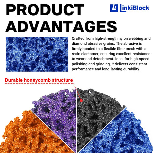 Linkiblock 20PCS 2-Inch Diamond Surface Conditioning Quick Change Strip Discs R-Type Quick Change System with Backing