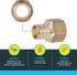 SharkBite Brass Plumbing Fitting, 3/4 x 1/2 Inch FNPT Crimp Connector for PEX Pipe, PE-RT, UC092LFA