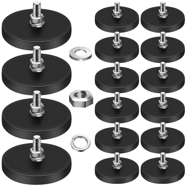 16Pack Rubber Coated Magnets, 30LBS Rubber Coated Neodymium Magnets with M5 Magnetic