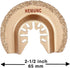 HEMUNC Oscillating Tool Blades, 5pcs Universal Semicircle Carbide Multitool Saw Blades Accessories Kit