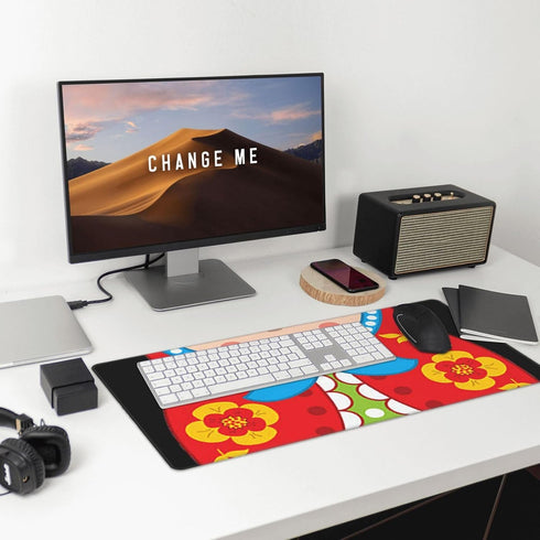 Hwxzupm 16x29.5 Inch Russian Nesting Dolls Gaming Mouse Pad Large - Non-Slip Desk Mat with Stitched Edges, Durable