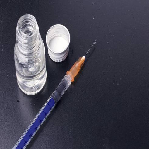 100 Pack 1ml 25Ga Plastic Syringe with Measurement for Scientific Labs, Disposable Individually Wrapped