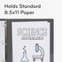 U Brands 1" Poly Performance Binder with 5 Tab Dividers and Labels, Silver Metal O-Rings, Checkered Print
