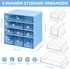 9 4 Desk Storage Organizer with Drawers, Tiers Stackable Desktop Craft Storage Drawers, Clear Storage Box Caddy