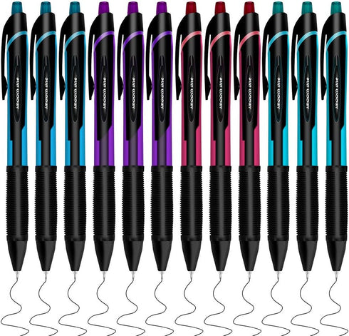 MyLifeUNIT Gel Pens, Black Fine Point Gel Pen for Super Smooth Writing, 0.5mm Retractable Pens with Quick-Drying Ink,