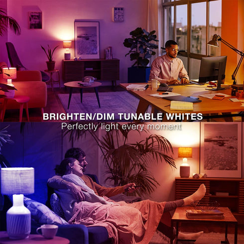 Bulbs, Bulb, Bulbs, Bulb A19 9W 800LM, Bulbs 2.4Ghz Required,4 Pack DAYBETTER Smart Light Alexa Light WiFi Light RGBCW