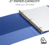 Samsill 0.5 Inch Durable D Ring Binder, Customizable Clear View Binder, Made in The USA, Blue, 4 Pack, Holds 125 Pages