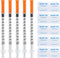 U 100 1cc Syringe 1ml 31 Gauge 5/16 Inch 8mm with Disposable Gauze Pads, Individual Package, 20 Pack