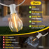 100FT 32 Dimmable A39 Bulbs(2 Larkvue Outdoor String Lights, LED Patio Lights with Waterproof Shatterproof Hanging