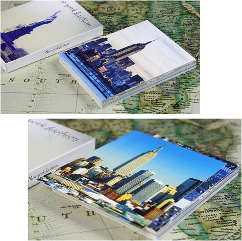 Xtin 30 pcs Travel Vintage Postcards, Landscape Photos Art Print Postcard Set for Kids with Mailing Side