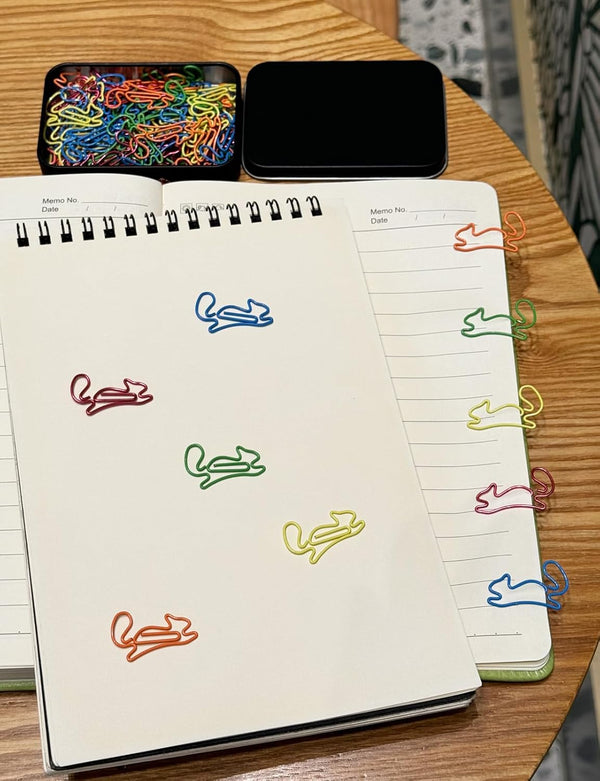 Cute Paper Clips, 60 PCS Squirrel Shaped Animal Bookmarks Clips, Assorted Colors, Fun Office Gifts for Women Men
