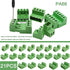 Tnisesm 21Pcs Screw Terminal Block Connector Kit, 5.08mm Pitch Pluggable (2Pin 3Pin 4Pin 5Pin) 300V 15A for 28-12AWG