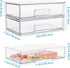 Vtopmart 12''W Clear Stackable Storage Drawers, 3 Pack Acrylic Plastic Organizers for Makeup Palettes, Bathroom, Desk