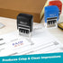 MaxMark Self-Inking Rubber Date Office Stamp with Posted Phrase & Date - RED Ink (Max Dater II), 12-Year Band