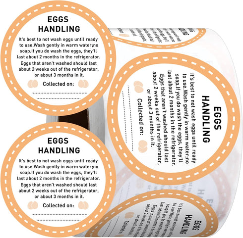 Colarr 500 Pcs Farm Fresh Eggs Carton Labels Stickers 2 Inch Easter