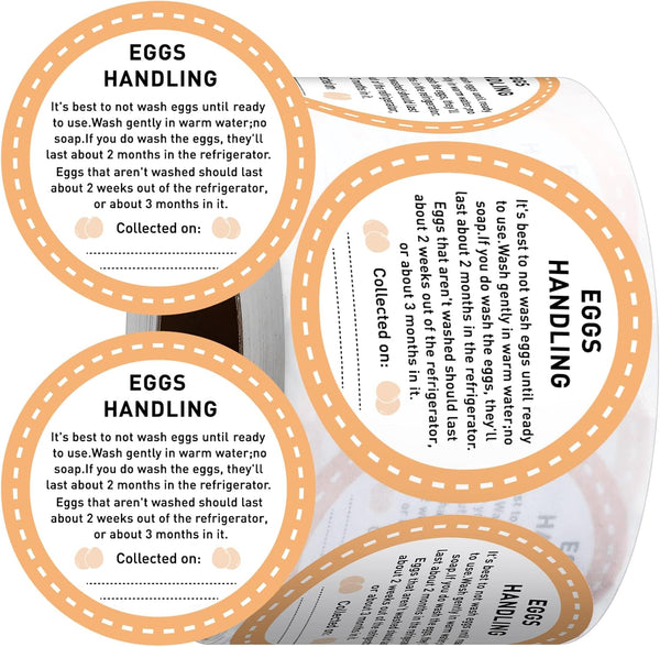 Colarr 500 Pcs Farm Fresh Eggs Carton Labels Stickers 2 Inch Easter