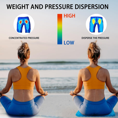 Large Gel Seat Cushion for Long Sitting, 17.7 x 17.7 inches, Soft & Breathable Non-Slip Cover for Chair