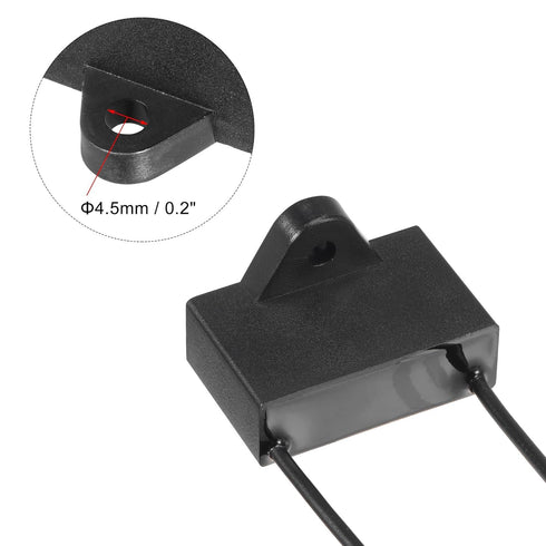 uxcell CBB61 Ceiling Fan Capacitor 0.8uF 250V AC, 2 Wires, 36x23x12mm, 2Pcs for Electric Fan Pump Motor