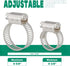 40PCS Hose Clamps Stainless Steel Adjustable 3/8"– 5/8"(10-16mm) Worm Gear Hose Clamp Kit,Small Metal Hose Clamps Set for Automotive,Plumbing,Intercooler,Pipe,Fuel Line Radiator Clamps