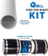 Fernco QwikFix Broken Pipe 3" Coupling Repair Kit for Plastic, Cast Iron, and Steel Pipes in Black