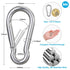 10PCS Stainless Steel Carabiners - 1.57 Inch Small Caribeaner Clips, Heavy Duty Keychain Clip, Quick Link for