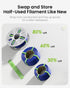 1kg (2.2lbs), 1.75mm 3D 3D PLA Basic, Pre-Dried Filament with Quick-Swap Reusable Spool Printing Filament, Compatible