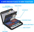 ENGPOW Fireproof Accordion File Organizer, 13 Pockets Document Organizer with Handle & Labels for Home Travel Storage