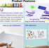 Magnetic Whiteboard Paper for Wall 46.3" x 18", Adhesive Dry Erase White Board Sticker with 53 Magnetic Letters, 6