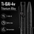 KeyUnity KP05BK Bolt Action Pen with Clip, Titanium Alloy EDC Pocket Pen for Everyday Carry
