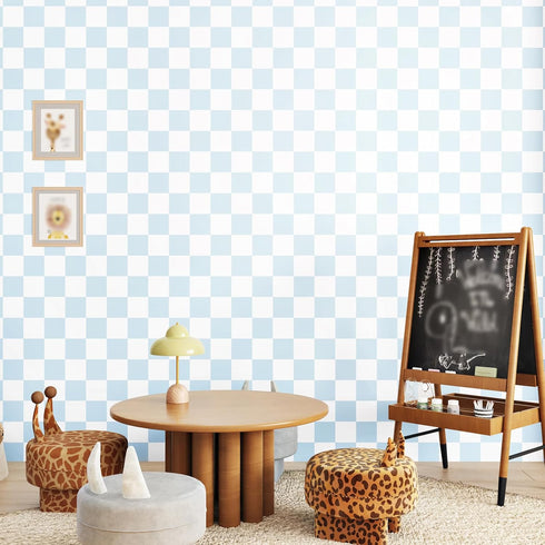 17.5"x314" Countertops Blue and White Checkered Wallpaper Pee SND Stick Self Adhesive Plaid Contact Paper Gingham