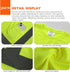 High Visibility Shirts Class 2 Quick Dry Safety T Shirts with Pocket, 4 Reflective Strips, Short Sleeve, Black Bottom