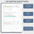 EMSHOI Meeting Notebook for Work, 240 Pages A4 Project Planner, PU Leather Hardcover, 8.5" x 11", Blue