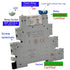 Electromagnetic Relay 24V DC/AC SPDT 6A with LED Indicator, Socket Base, DIN Rail, Ultra Thin 6.2mm
