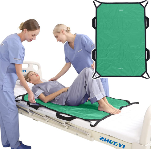 Positioning Bed Pad with Reinforced Handles 48" x 40" Patient Transfer Sheet