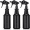 Honeydak 3 Pack Plastic Spray Bottles Black 34 oz Heavy Duty Opaque