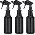 Honeydak 3 Pack Plastic Spray Bottles Black 34 oz Heavy Duty Opaque