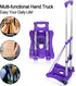 110-lbs Sutekus Folding Hand Truck and Dolly Lightweight Portable Luggage Cart for School Travel Office Moving (Purple)